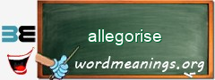 WordMeaning blackboard for allegorise